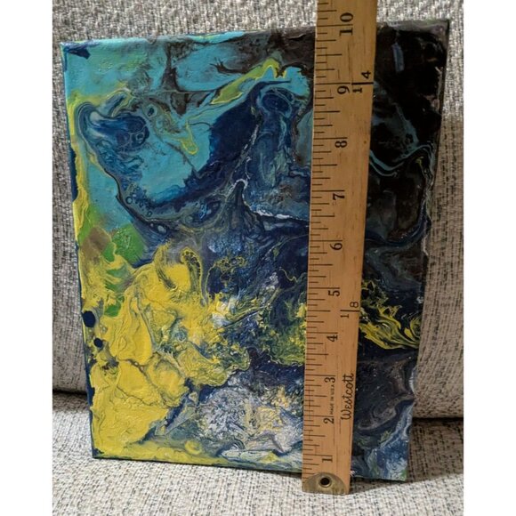 Abstract Acrylic Pour Painting On Canvas - Picture 8 of 9